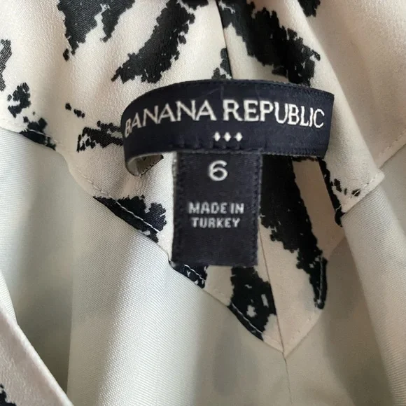 Banana Republic Lined Zebra Print Maxi Dress Size 6 - Picture 3 of 4